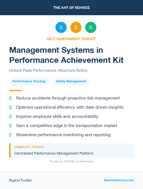 Management Systems in Performance Achievement Kit