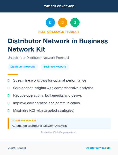 Distributor Network in Business Network Kit