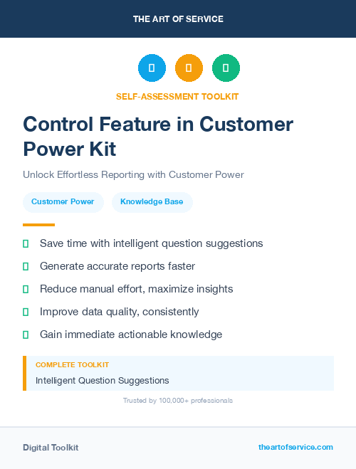 Control Feature in Customer Power Kit