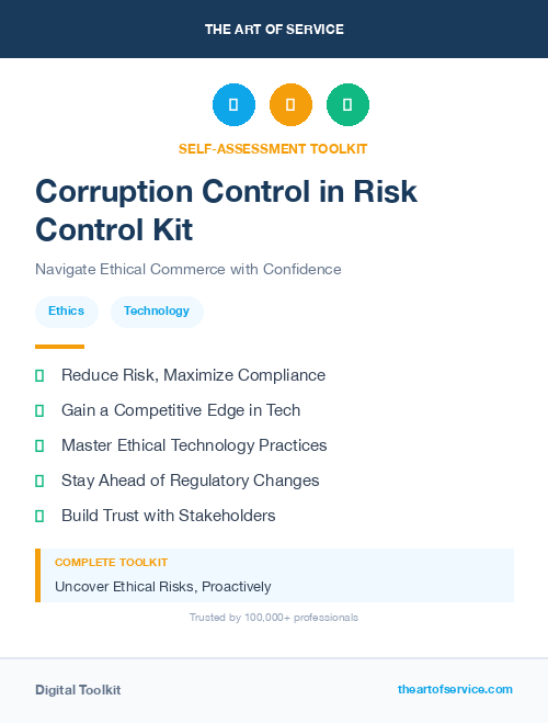 Corruption Control in Risk Control Kit