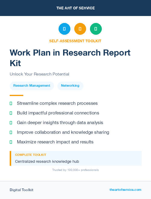 Work Plan in Research Report Kit