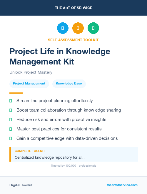 Project Life in Knowledge Management Kit