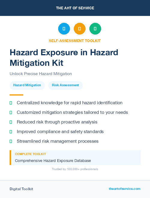 Hazard Exposure in Hazard Mitigation Kit
