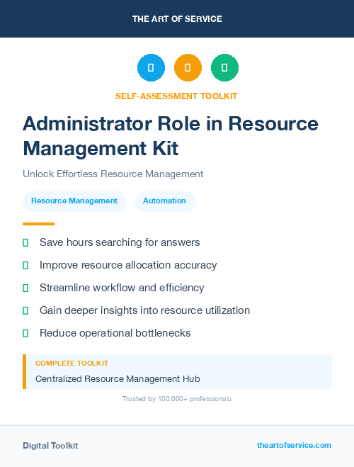 Administrator Role in Resource Management Kit