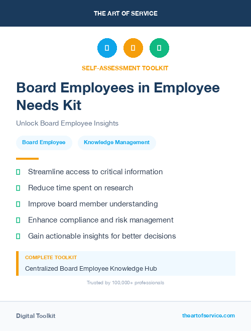 Board Employees in Employee Needs Kit