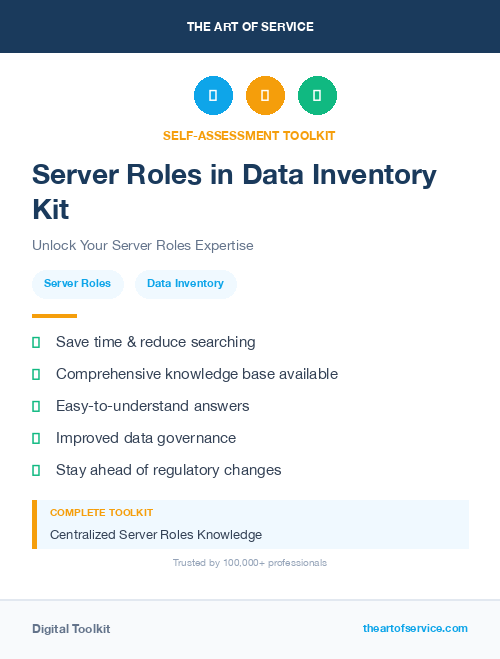 Server Roles in Data Inventory Kit