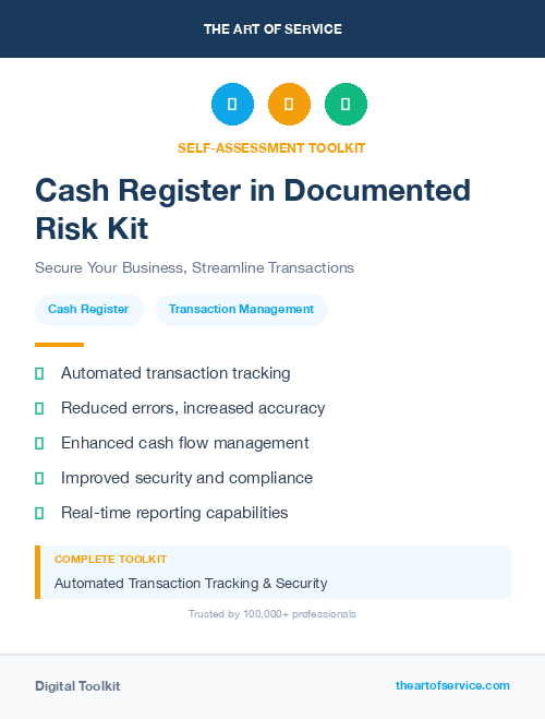 Cash Register in Documented Risk Kit