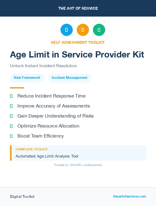 Age Limit in Service Provider Kit