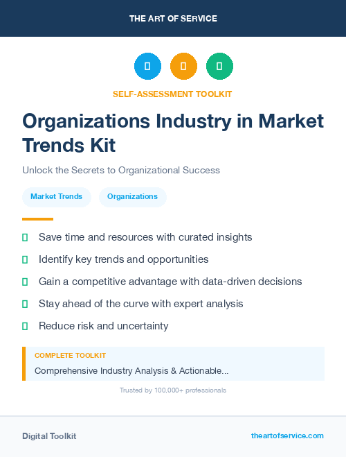 Organizations Industry in Market Trends Kit