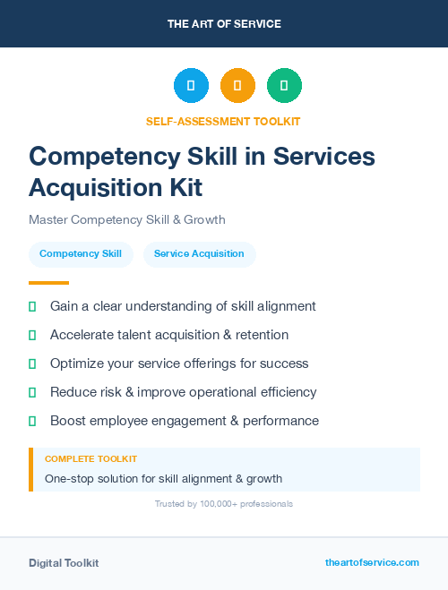 Competency Skill in Services Acquisition Kit