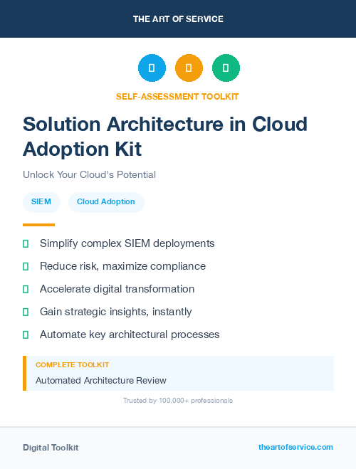 Solution Architecture in Cloud Adoption Kit