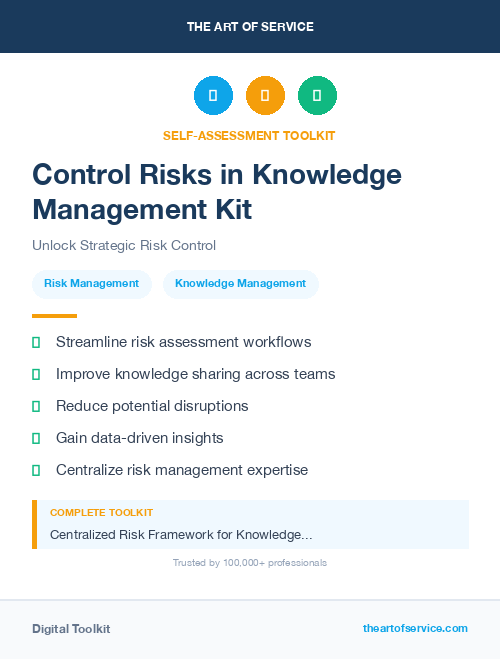 Control Risks in Knowledge Management Kit