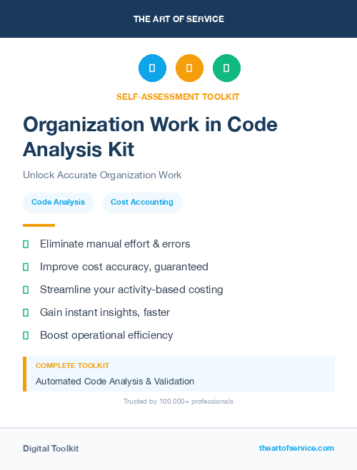 Organization Work in Code Analysis Kit