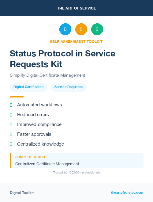 Status Protocol in Service Requests Kit