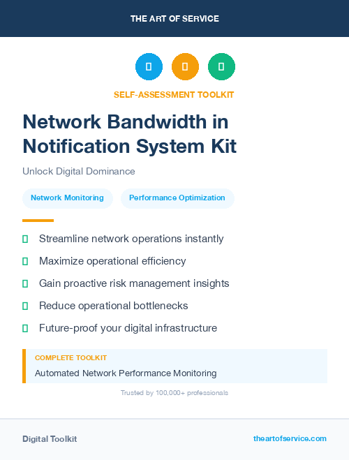 Network Bandwidth in Notification System Kit