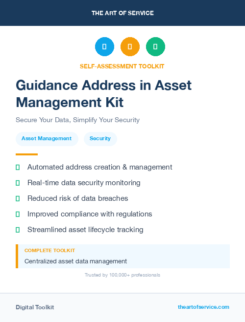 Guidance Address in Asset Management Kit
