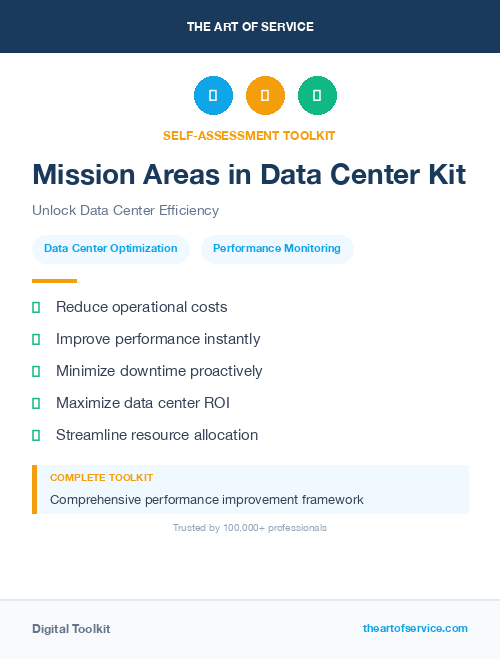 Mission Areas in Data Center Kit