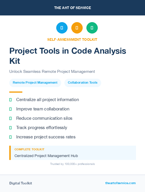 Project Tools in Code Analysis Kit