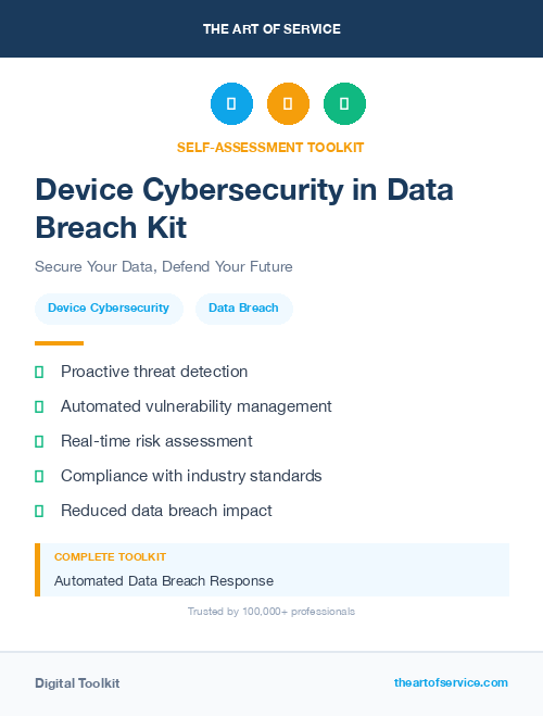 Device Cybersecurity in Data Breach Kit