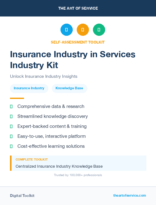 Insurance Industry in Services Industry Kit