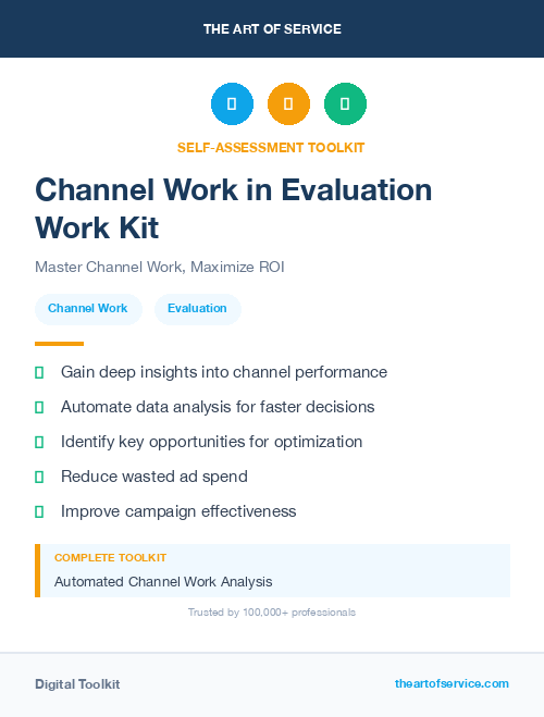 Channel Work in Evaluation Work Kit