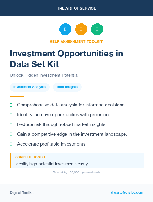 Investment Opportunities in Data Set Kit