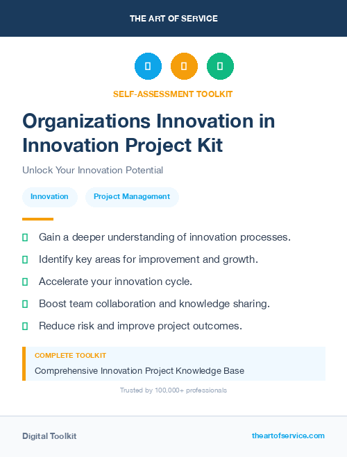 Organizations Innovation in Innovation Project Kit