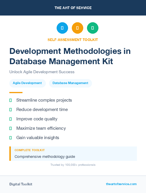 Development Methodologies in Database Management Kit