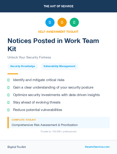 Notices Posted in Work Team Kit