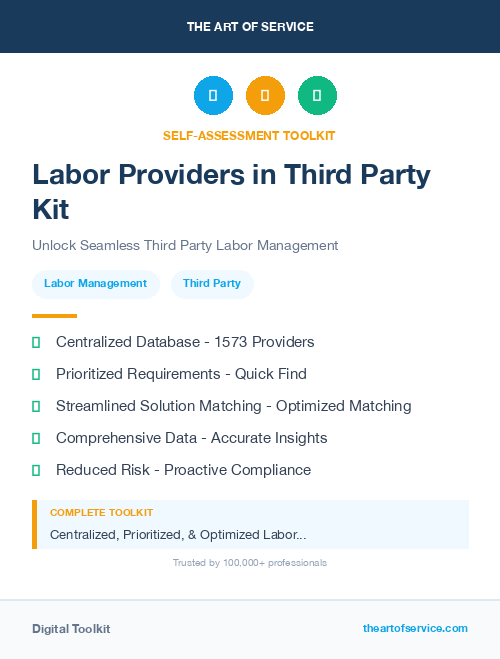 Labor Providers in Third Party Kit