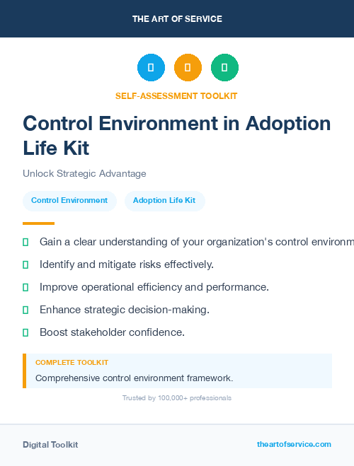 Control Environment in Adoption Life Kit