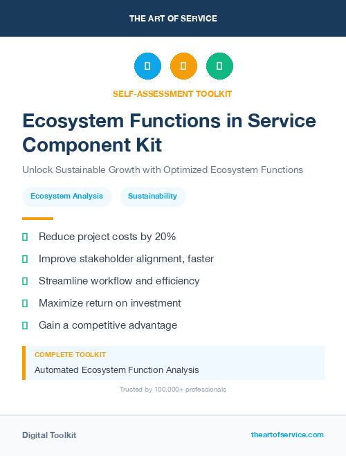 Ecosystem Functions in Service Component Kit