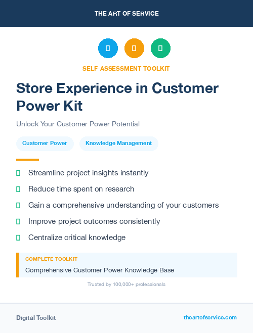 Store Experience in Customer Power Kit