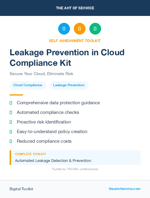 Leakage Prevention in Cloud Compliance Kit