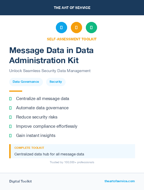 Message Data in Data Administration Kit