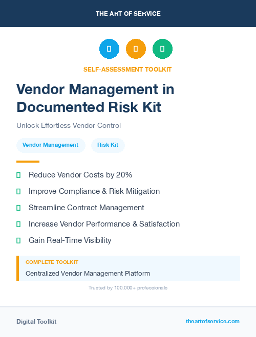 Vendor Management in Documented Risk Kit