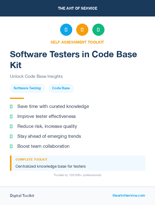 Software Testers in Code Base Kit