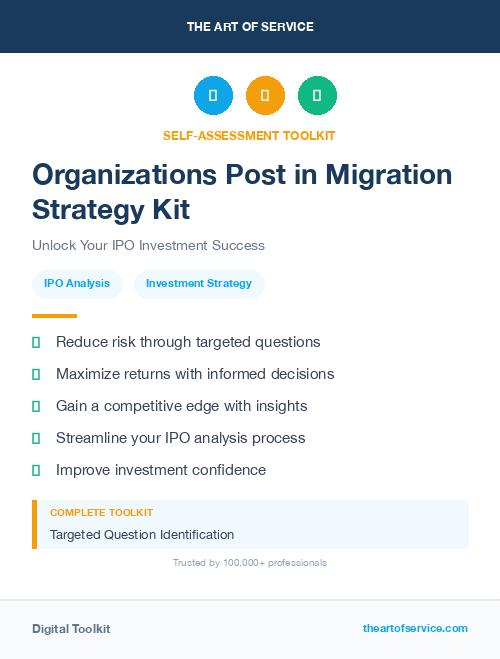 Organizations Post in Migration Strategy Kit