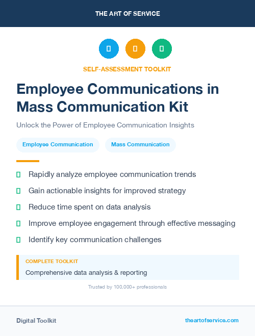 Employee Communications in Mass Communication Kit