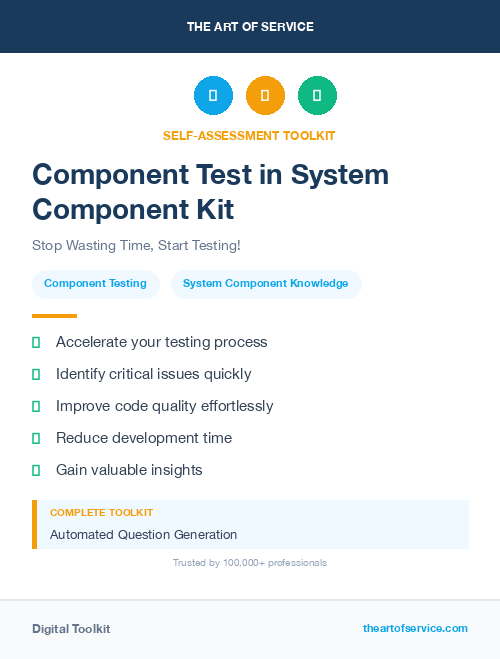 Component Test in System Component Kit