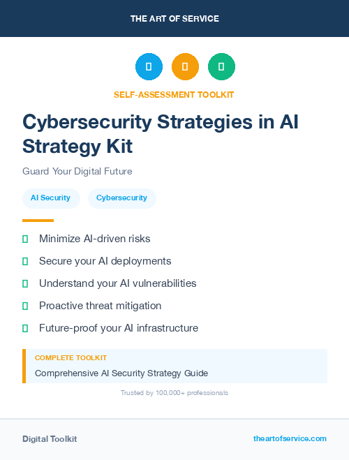 Cybersecurity Strategies in AI Strategy Kit