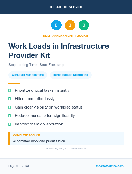 Work Loads in Infrastructure Provider Kit