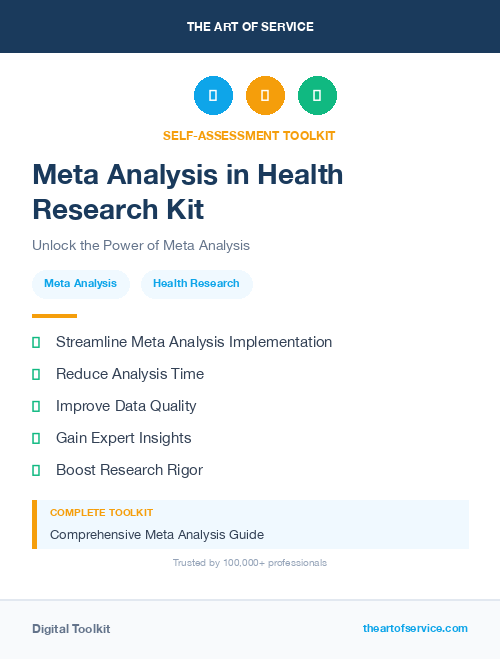Meta Analysis in Health Research Kit