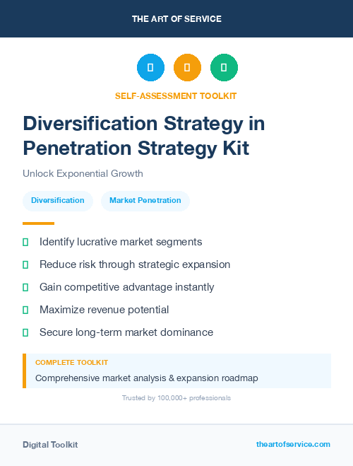 Diversification Strategy in Penetration Strategy Kit