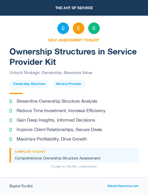 Ownership Structures in Service Provider Kit