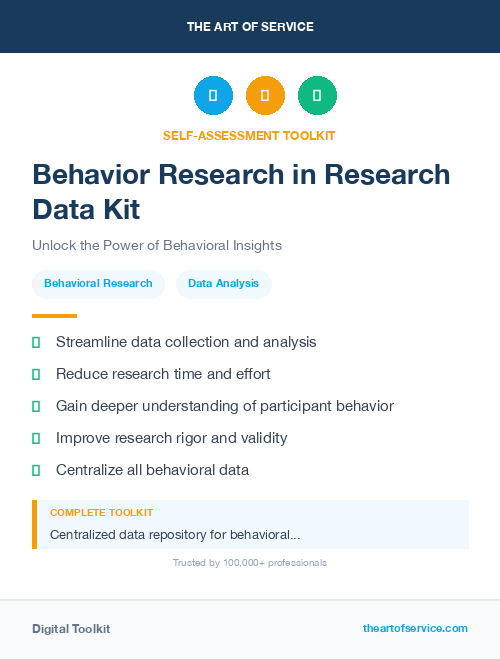 Behavior Research in Research Data Kit