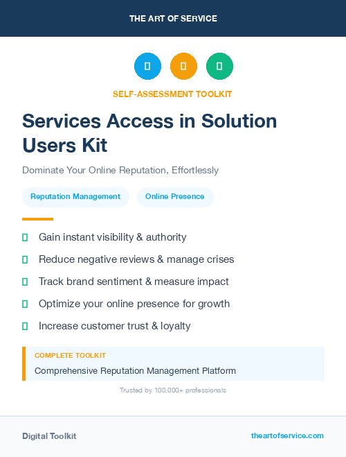 Services Access in Solution Users Kit