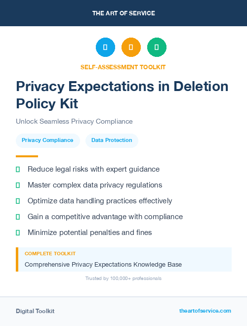 Privacy Expectations in Deletion Policy Kit