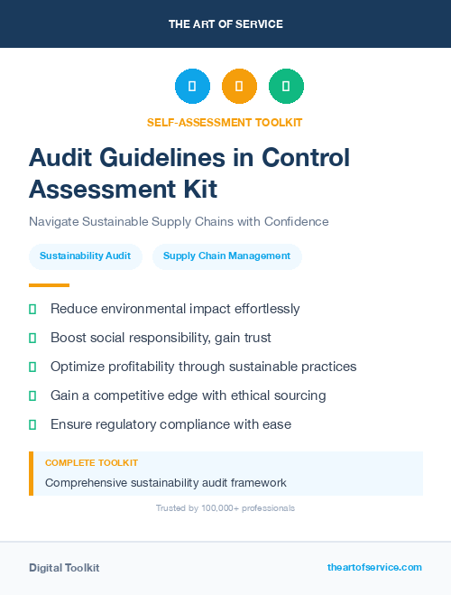 Audit Guidelines in Control Assessment Kit