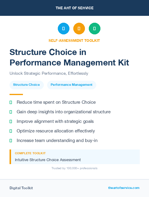 Structure Choice in Performance Management Kit